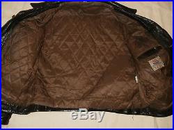 Vintage Levi's white tab dark brown leather trucker western jacket, size XL