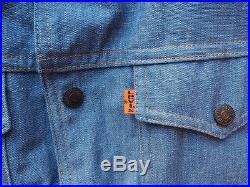 Vintage Levis Sherpa Orange Tag Western Jacket Size L Denim Jeans 70s Coat Tab
