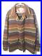 Vintage-Mens-WOOLRICH-Striped-Western-Blanket-Wool-Button-Coat-Jacket-LARGE-L-01-atdo