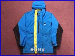 Vintage Nike Acg Jacket Large Blue Neon Black Raincoat Snowboarding Skiing Coat