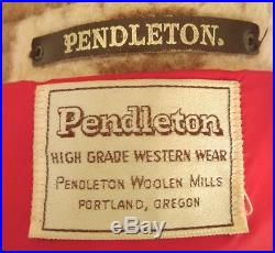 Vintage PENDLETON CHIEF JOSEPH WESTERN Wear WOOL BLANKET JACKET Coat NAVAJO LG