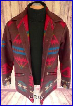 Vintage PENDLETON HIGH GRADE Western Wear WOOL Blanket COAT Jacket NAVAJO S US