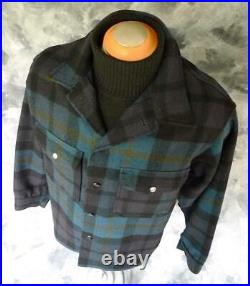Vintage PENDLETON High GRADE WESTERN Wear PLAID WOOL JACKET COAT MACKINAW Men L