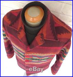 Vintage PENDLETON High GRADE WESTERN Wear WOOL BLANKET COAT NAVAJO JACKET Sz M