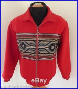 Vintage PENDLETON High GRADE WESTERN Wear WOOL BLANKET Jacket COAT NAVAJO INDIAN