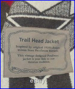 Vintage PENDLETON High Grade WESTERN WEAR TRAIL HEAD Wool Coat Sz Med