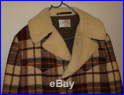 Vintage PENDLETON High Grade Western Wear Plaid Wool Coat, Size L