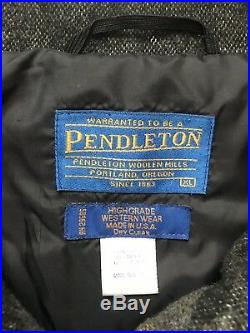 Vintage PENDLETON High Grade Western Wear WOOL BLANKET Jacket NAVAJO XL Aztec