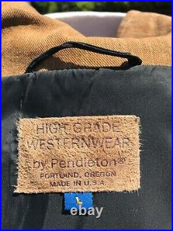 Vintage PENDLETON Jacket Coat SOUTHWESTERN Style Western Wear Men's Large L