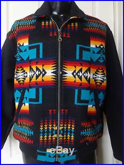 Vintage PENDLETON Jacket Western Wear Indian Blanket Coat Navajo Southwest L