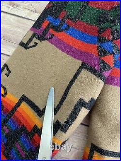Vintage PENDLETON Multicolor Wool Southwestern Aztec Blazer Coat Jacket Womens L