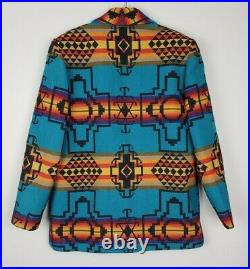 Vintage PENDLETON Multicolor Wool Southwestern Aztec Blazer Coat Jacket Womens M