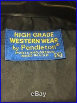 Vintage PENDLETON WESTERN Wear WOOL BLANKET COAT NAVAJO JACKET