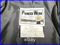 Vintage PIONEER Wear PEWTER Gray Fringe WESTERN jacket Coat Suede leather 12 Med