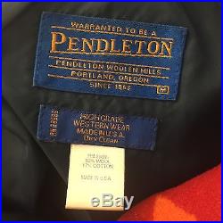 Vintage Pendleton Aztec Southwestern Navaho Wool Coat Jacket Medium Western USA