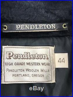 Vintage Pendleton High Grade Western Wear Blanket Coat USA Men's 44 XL USA