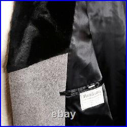 Vintage Pendleton High Grade Western Wear Coat Jacket Gray Wool Fur Collar XL