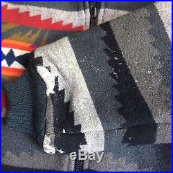 Vintage Pendleton High Grade Western Wear Indian Blanket Wool Bomber Jacket Medi