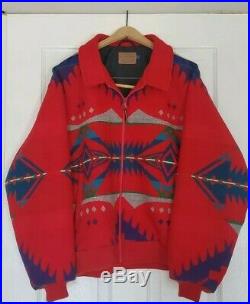Vintage Pendleton High Grade Western Wear Mens Sz M Wool Jacket Coat Aztec USA