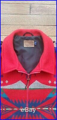 Vintage Pendleton High Grade Western Wear Mens Sz M Wool Jacket Coat Aztec USA