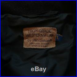 Vintage Pendleton High Grade Western Wear Native Wool Jacket Size L Made in USA