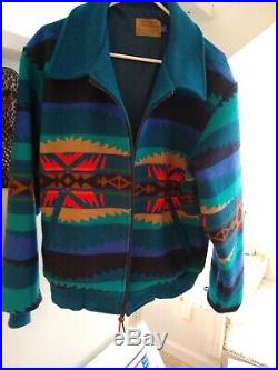 Vintage Pendleton High Grade Western Wear Navajo Blanket Design Jacket USA women