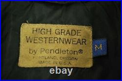 Vintage Pendleton High Grade Western Wear Southwestern Jacket Coat Wool Gray