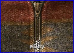 Vintage Pendleton High Grade Western Wear Wool Aztec Browns Bomber Mens M Jacket