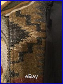 Vintage Pendleton High Grade Western Wear Wool Aztec Browns Bomber Mens M Jacket