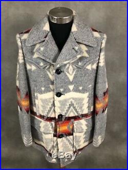 Vintage Pendleton High Grade Western Wear Wool Blanket Jacket Men's 40 USA