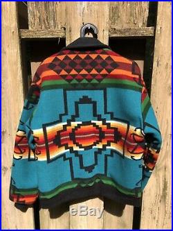 Vintage Pendleton High Grade Western Wear Wool Jacket Aztec Native Indian Medium