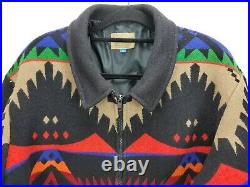 Vintage Pendleton High Grade Western Wear Wool Jacket Coat Sz XL Southwest Aztec