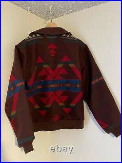 Vintage Pendleton High Grade Western Wear Wool Jacket S Southwest Aztec Bomber