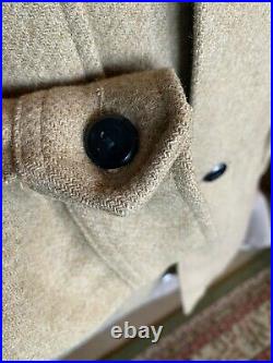Vintage Pendleton Jacket Beige Virgin Wool Western Barn Coat Mackinaw XL