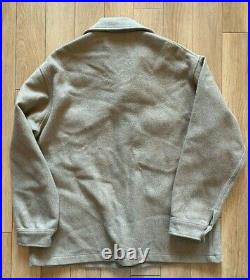 Vintage Pendleton Jacket Beige Virgin Wool Western Barn Coat Mackinaw XL