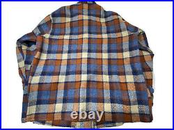 Vintage Pendleton Mens XL Mackinaw Plaid Coat / Jacket Cruiser Wool Heavy 60s