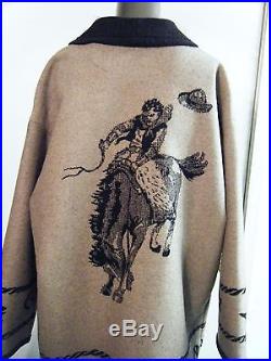 Vintage Pendleton Pendelton Let'er Buck Cowboy Western Coat Jacket