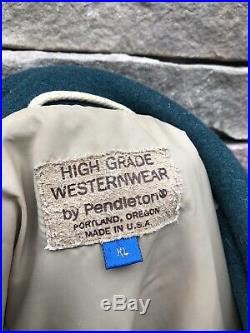 Vintage Pendleton Size XL Grade Western Wear Aztec Southwest Wool Mens Jacket
