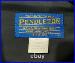 Vintage Pendleton USA Heavy Barn Jacket Coat Plaid Virgin Wool Western Mens SZ L
