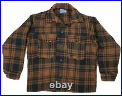 Vintage Pendleton Virgin Wool Thick Flannel Plaid Shirt Jacket Coat Mens M Heavy