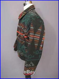 Vintage Pendleton Western Wear Aztec Indian Wool Mens Bomber Jacket Medium