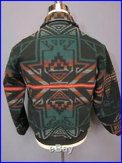 Vintage Pendleton Western Wear Aztec Indian Wool Mens Bomber Jacket Medium