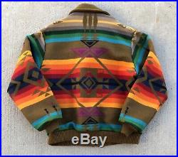 Vintage Pendleton Western Wear High Grade Wool Jacket Aztec Native Tribal Stripe