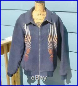 Vintage Pendleton Wool Blanket Jacket Coat Mens Chimayo Style VGUC Large USA