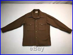 Vintage Pendleton Wool Western Jacket/shirt Men's Tag Size Medium White Label