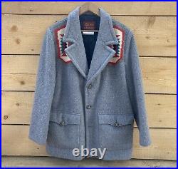 Vintage Pioneer Wear Chimayo Western Jacket Outer Coat Native Indian Wool Cowboy
