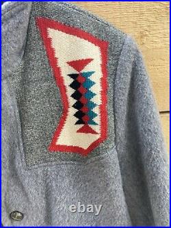 Vintage Pioneer Wear Chimayo Western Jacket Outer Coat Native Indian Wool Cowboy