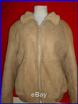 Vintage RANCHERO Lambswool Shearling Western Coat Jacket Bomber sz 44