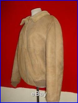 Vintage RANCHERO Lambswool Shearling Western Coat Jacket Bomber sz 44