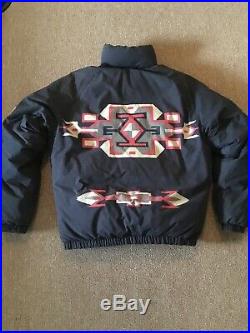 Vintage Ralph Lauren Aztec Down Jacket Western Puffer Polo Country Small Men's